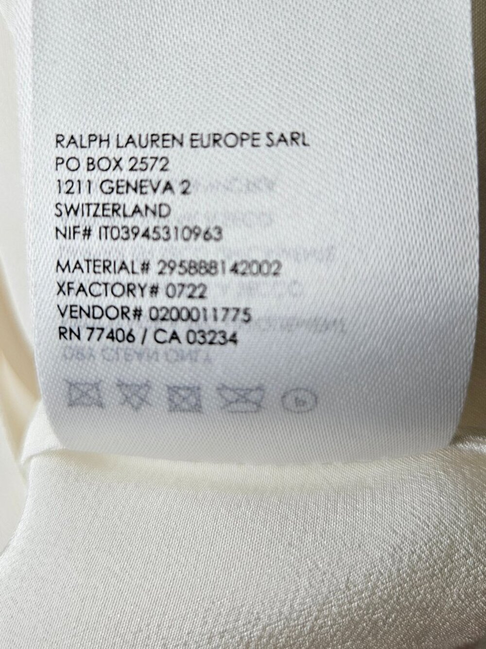 NWOT Ralph Lauren 100% Mulberry Silk V-Neck Button-Up Blouse White - Size S/M - Picture 6 of 12